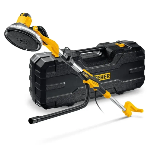 STEHER d225 мм, 500 Вт, подсветка, бесщеточная шлифовальная машина для стен (жираф), кейс (DWB-500)