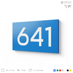 Номер на дверь 641, табличка на дверь для офиса, квартиры, кабинета, аудитории, склада, голубая 120х70 мм, Айдентика Технолоджи