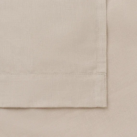 Штора из хлопка и льна бежево-серого цвета из коллекции essential, 150х290 см