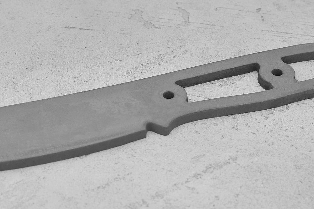 Заготовка для ножа, сталь MagnaCut 3,6мм. Модель "КрейсерЪ" с клинком 120мм, ТО 61-62HRC