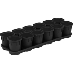 Набор горшков для выращивания рассады 12х200мл Smart Solution с поддоном оникс