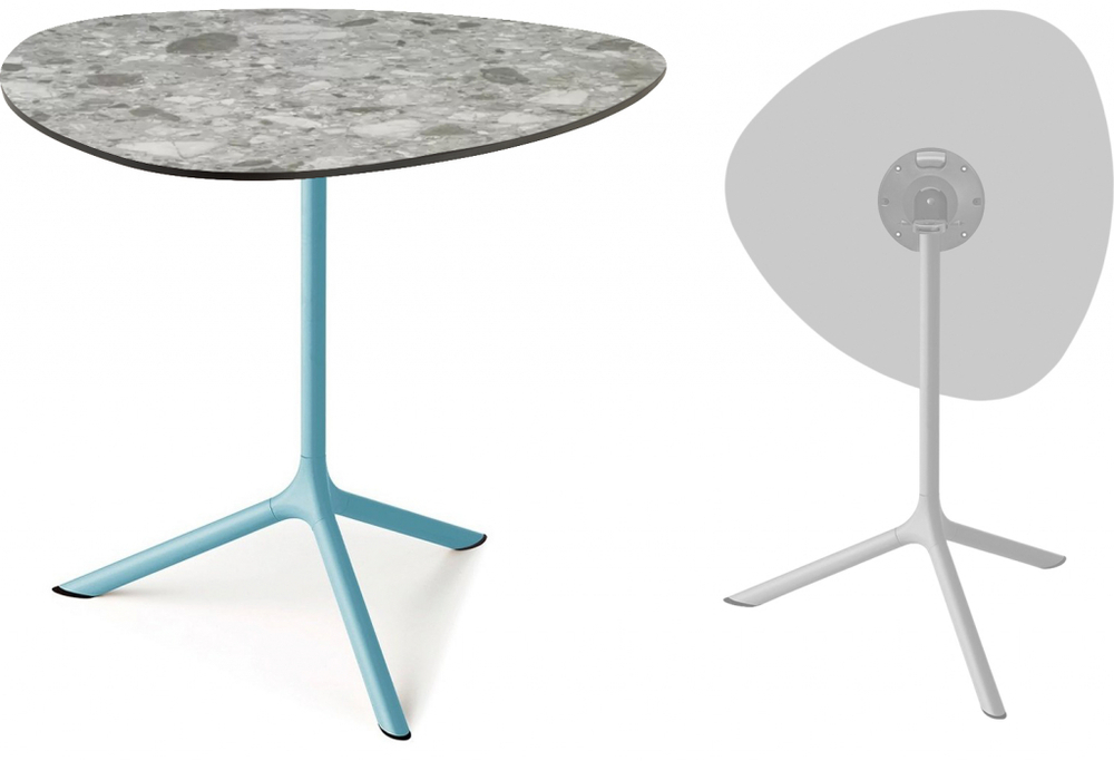 Стол ламинированный обеденный складной Scab Design Tripe Maxi Folding, голубой, зернистый