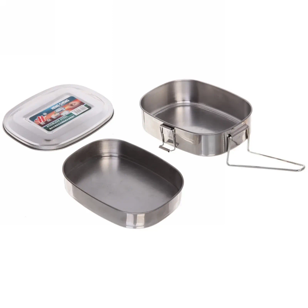 Контейнер металлический с ручкой 16*12*6см, два уровня