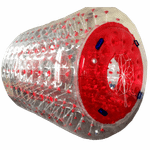 Аттракцион Водный роллер (Гидророллер) "Прозрачно-красный" ПВХ, 2,4*2,2*2,2 м