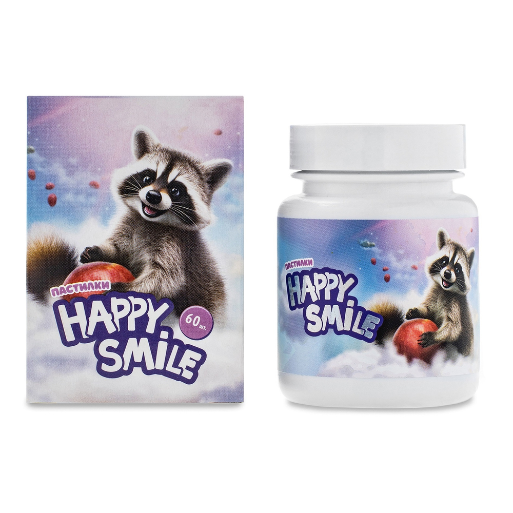 Nlka Happy Smile Пастилки Хэппи Смайл витаминизированные, 60шт (вкус апельсина)