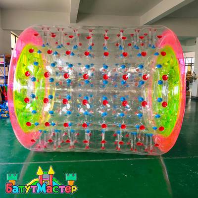 Аттракцион Водный роллер (Гидророллер) "Розово-желтый" ПВХ, 2.4*2.2*2.2 м