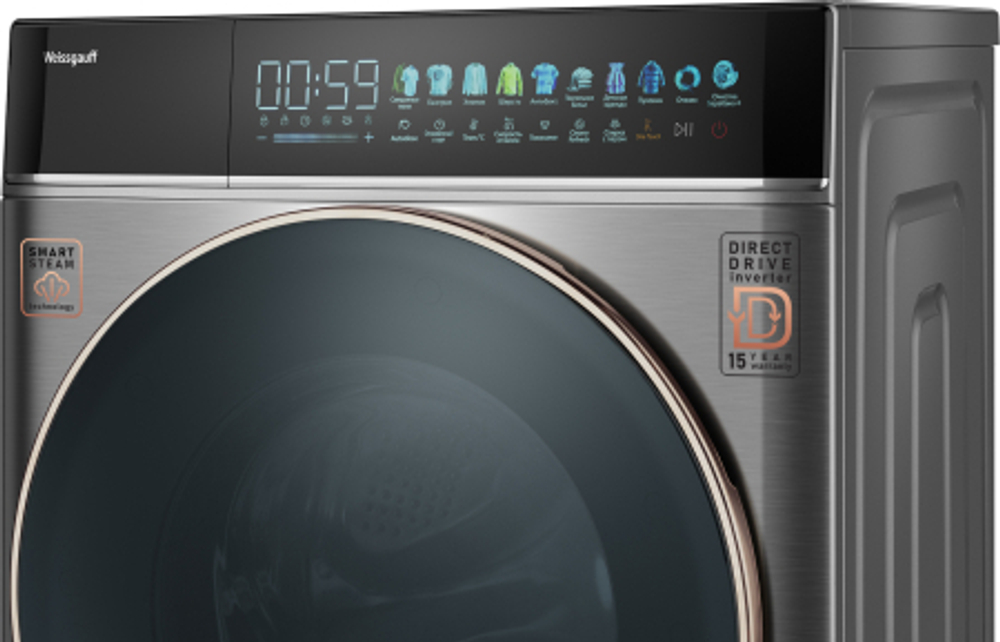 Стиральная машина Weissgauff WM 58411 Direct Drive Inverter Premium Steam Grey