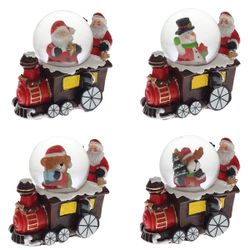 GAEM Фигурка декор в стекл шаре "Олень/Снеговик/Медвежонок/Санта", D4,5 см, L8,5 W5 H8