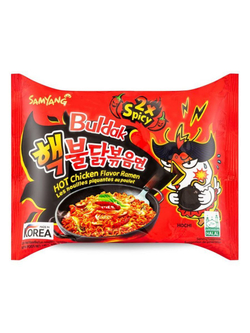 Лапша Samyang со вкусом очень острой курицы Buldak 2x Spicy 140 г