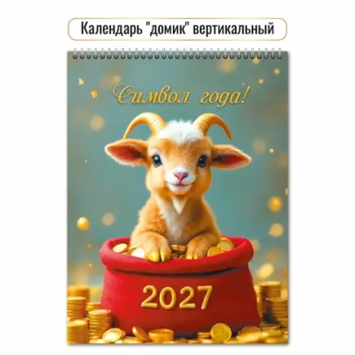 Календарь-домик вертикальный 2027 символ года Родная душа