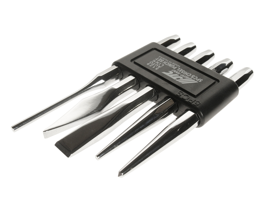 Набор выколоток и зубил с кернером 5 предметов в кейсе JTC