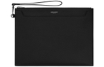 SAINT LAURENT Leather Tablet Bag Men"s Black