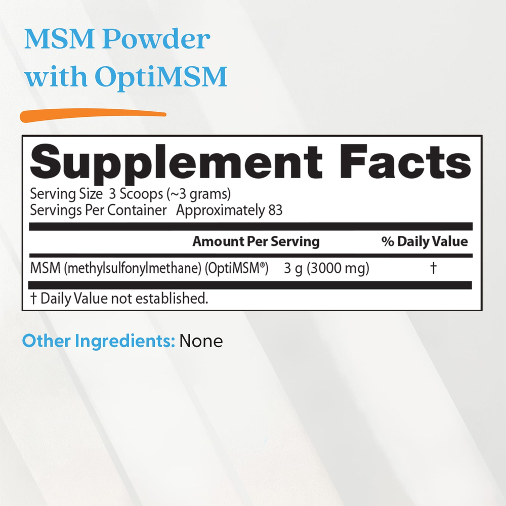 Doctor's Best, МСМ в порошке с OptiMSM®, 250 г (8,8 унции)