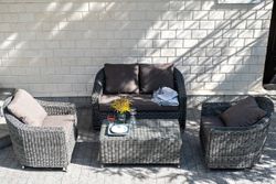 "Кон Панна" лаунж-зона из искусственного ротанга, цвет графит