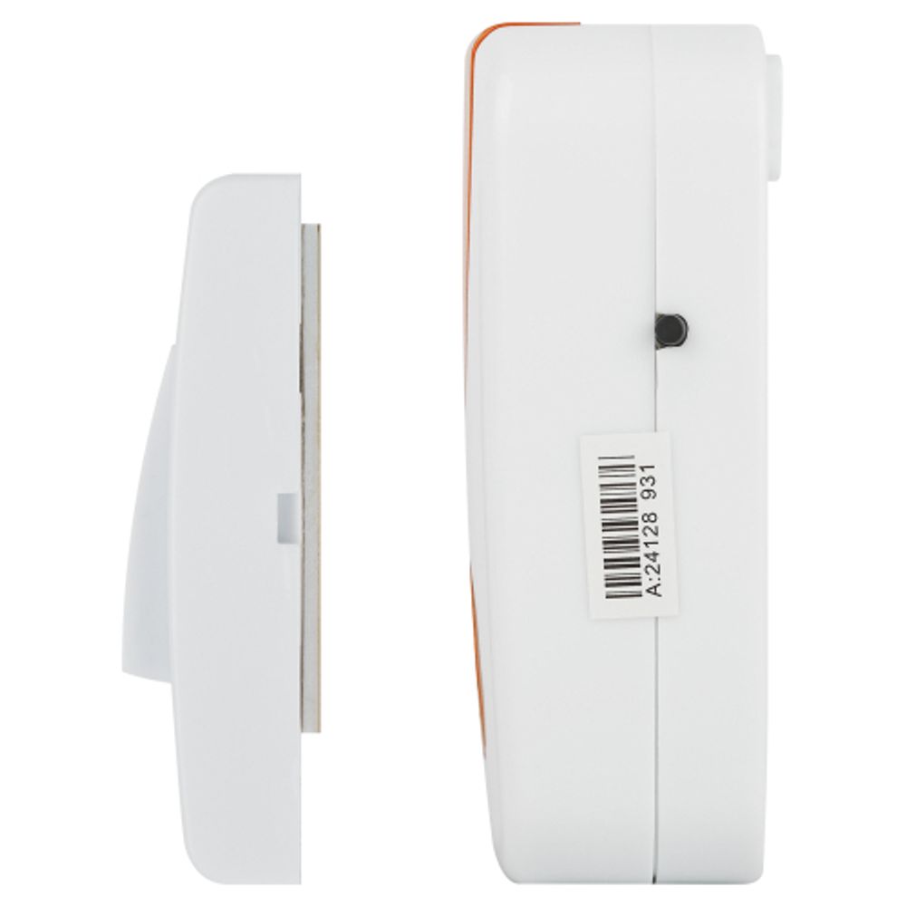 Звонок дверной ЭРА A02 беспроводной аналоговый белый с оранжевым 32 мелодии | Электрозвонки беспроводные