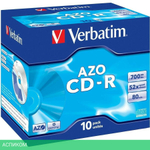 CD-R диск Verbatim AZO Crystal Jewel Case 10шт (43327)