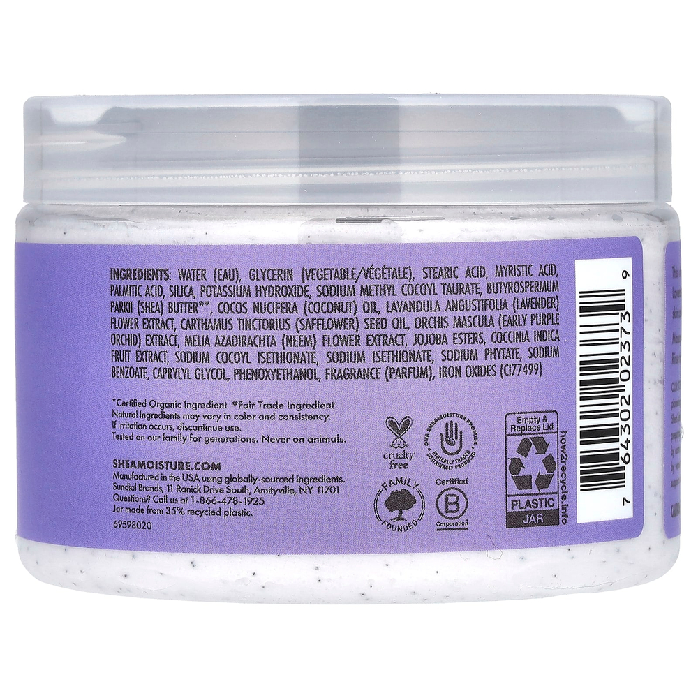 SheaMoisture, успокаивающий крем-скраб для тела, лаванда, 320 г (11,3 унции)