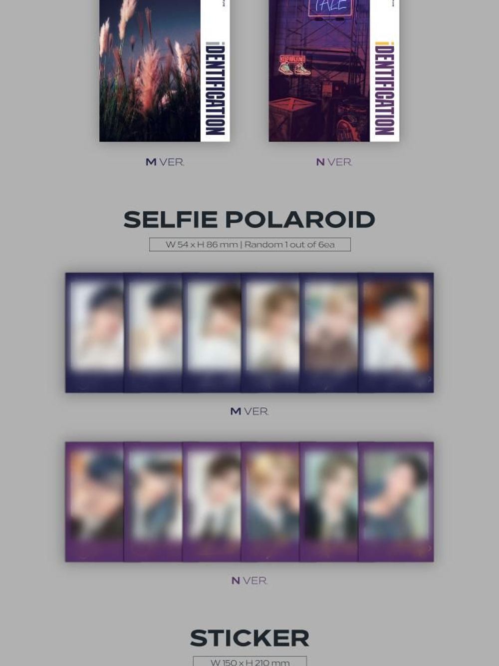 Альбом E'LAST - iDENTIFICATION 4th Mini Album 2 Version SET