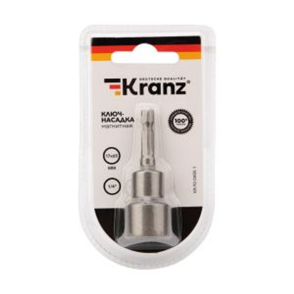 Ключ-насадка магнитный 1/4" 17х65мм (1 шт/уп) KRANZ