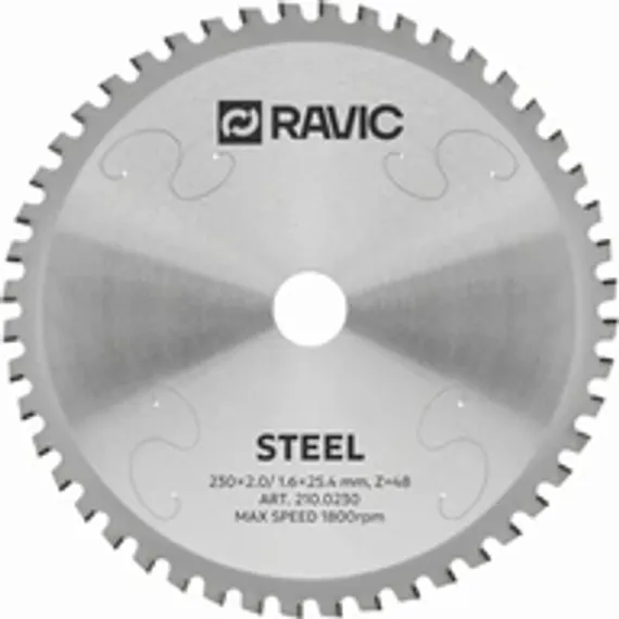 Диск пильный TCT по стали и сэндвич-панелям Ravic, 230х25,4 мм, Z=60, арт. 213.0230