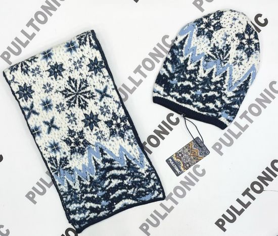 Комплект шарф и шапочка PULLTONIC - "Зимний Лес"
