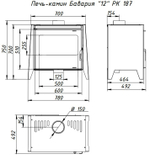 Печь-камин БАВАРИЯ 12