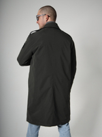 Тренч плащ утепленный демисезонный город горький хаки зеленый