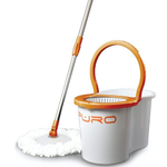 Набор для уборки PURO SPIN 16 л. (ведро с отжимом + швабра + 3 насадки) в инд. упаковке цвет белый