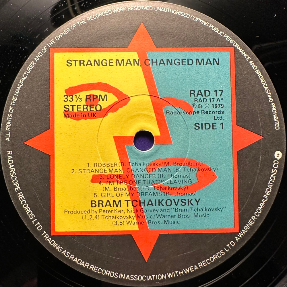 Bram Tchaikovsky - Strange Man, Changed Man (Англия 1979г.)
