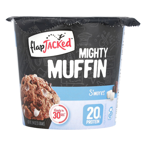 FlapJacked, Mighty Muffin, маршмеллоу с печеньем и шоколадом, 55 г (1,94 унции)