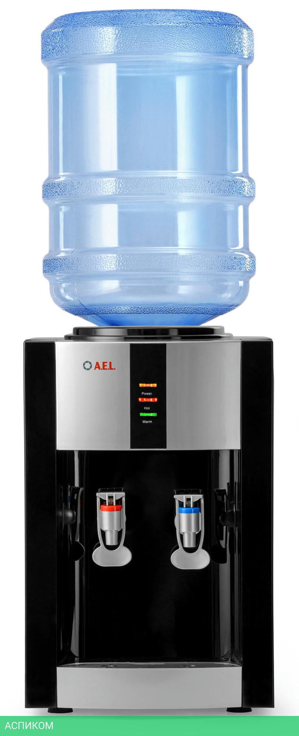 Кулер для воды AEL TD-AEL-47 черный/серебристый (00310)