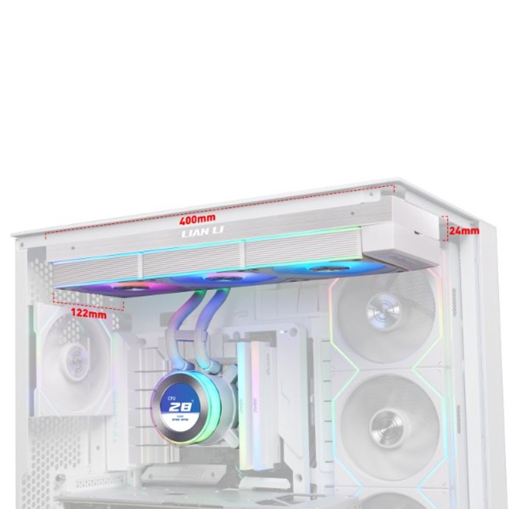 Водяное охлаждение для CPU Lian Li Hydroshift Il LCD-C 360CL 3x120mm White G89.GHS2LCD36RW.00