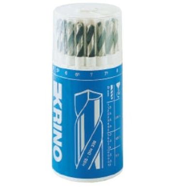 Набор сверл по металлу из быстрорежущей стали HSSG 1-10мм 19пр в футляре Krino 1085101