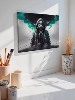 Картина на стену 40 X 50 Солдат в противогазе