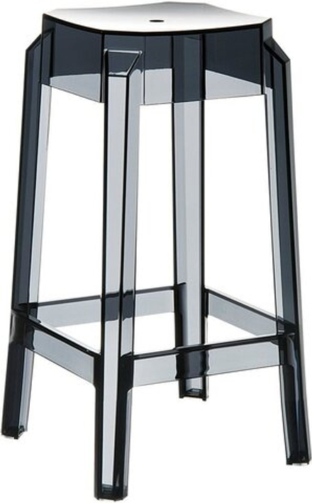 Табурет прозрачный полубарный Siesta Contract Fox 65, черный