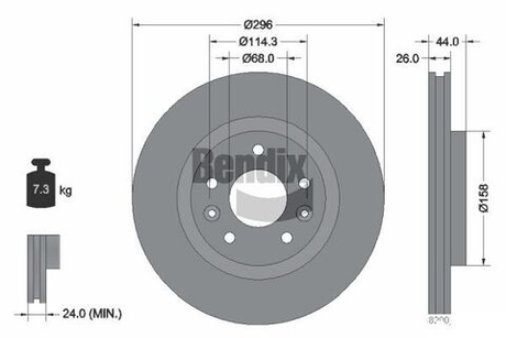 BENDIX Braking - BDS1217-BEN - Brake Disc