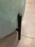 Пуфик Орегон велюр бирюза/черный