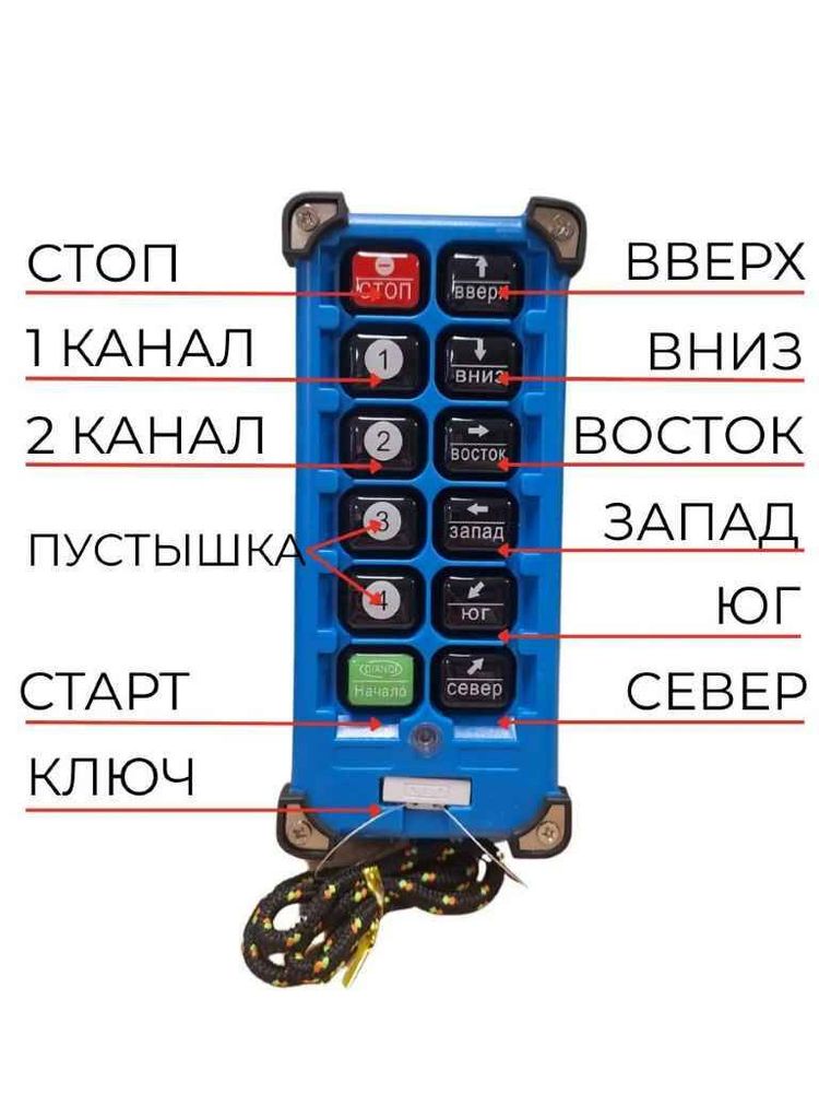 Промышленный дистанционный пульт F21-E2B для подъемного крана / тельфера / балки UHF 868 mhz