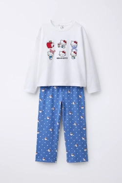 ZARA ПИЖАМА С ПРИНТОМ HELLO KITTY © SANRIO, СИНИЙ