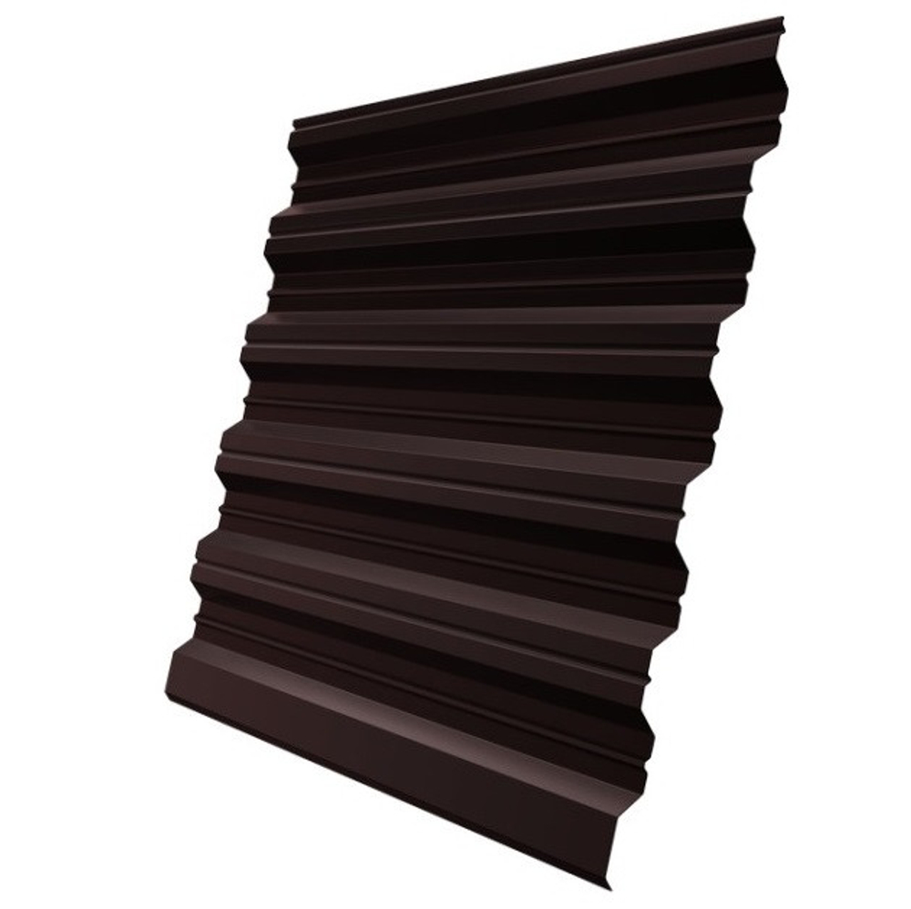 Профнастил НС35 Железный Форт Pe 0,8 мм RAL 8017 шоколадно-коричневый