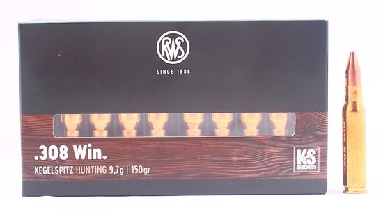 Патрон охотничий RWS калибра 30-06  DN  10,7 гр. (165 grn.) KS