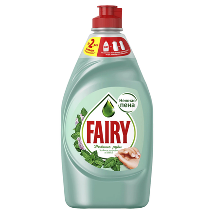Средство для мытья посуды Fairy Нежные руки Чайное дерево и мята 450 мл