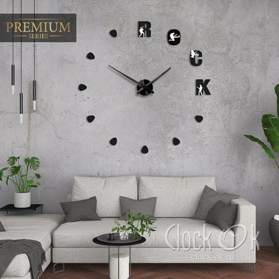 Настенные 3D часы Rock