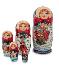 Народные промыслы МР-25/ 08 Матрешка 5м «Зима»