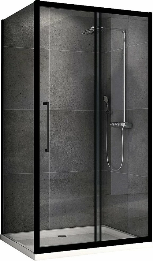 Душевой уголок ABBER Schwarzer Diamant AG30170BH-S50B 170х50 стекло прозрачное/профиль черный