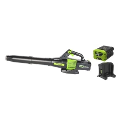 Greenworks GD60ABK4 60V 60В воздуходув аккумуляторный (1 x 2 Ач, ЗУ) 62.61 м/с 2401307UB