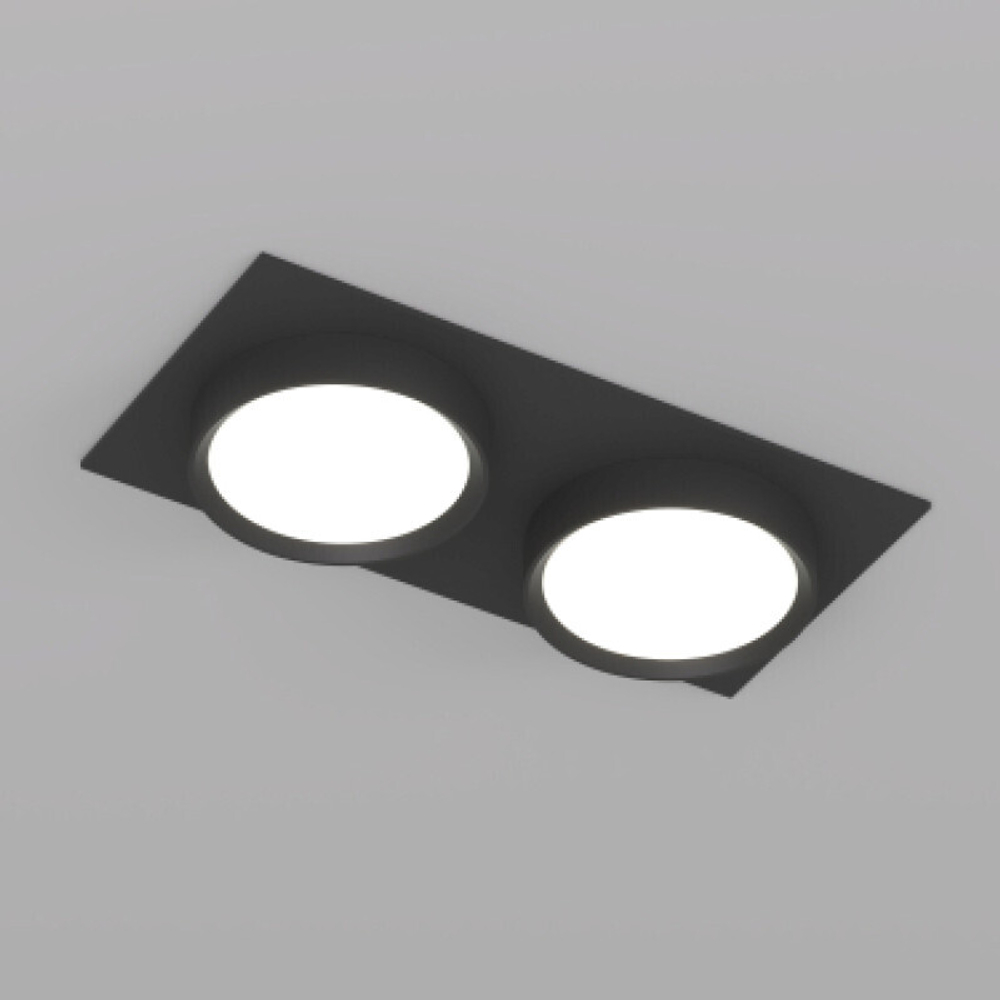 DK2092-BK Встраиваемый светильник FLAT, IP 20, до 15 Вт, GX53, LED, черный, алюминий