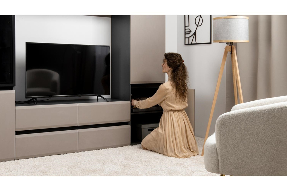 Сидней Тумба под ТВ 13.63 Антрацит 0164, Антрацит 0164, Веллюто Капучино