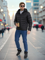 Куртка еврозима чёрная С23-2095