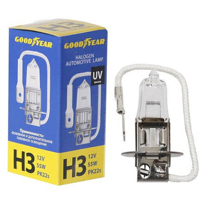 Автолампа 12V H3 55W Goodyear Super White